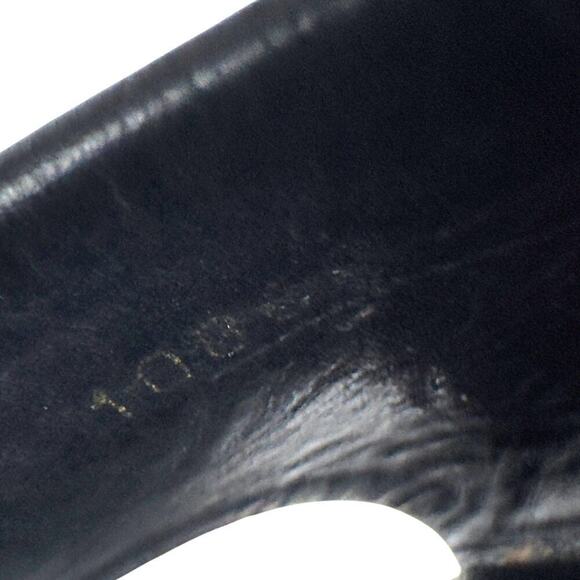 Gucci GG Logo Monogram Supreme Canvas Leather Black Heels Sandals Slides US 7 - Picture 7 of 11